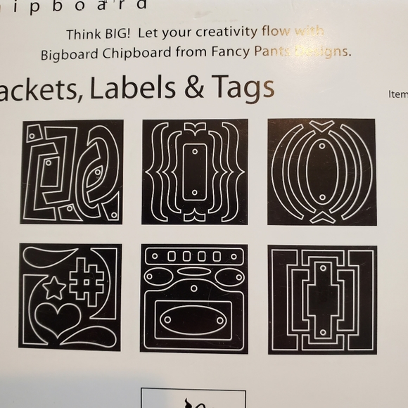 NIP Big Board Chipboard Brackets, Labels, & Tags Fancy Pants Designs - Picture 3 of 5